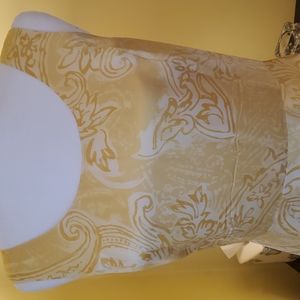 BROOKS BROTHERS SILK DRESS, size 8, yellow, sleeveless, lined, excellent cond.
